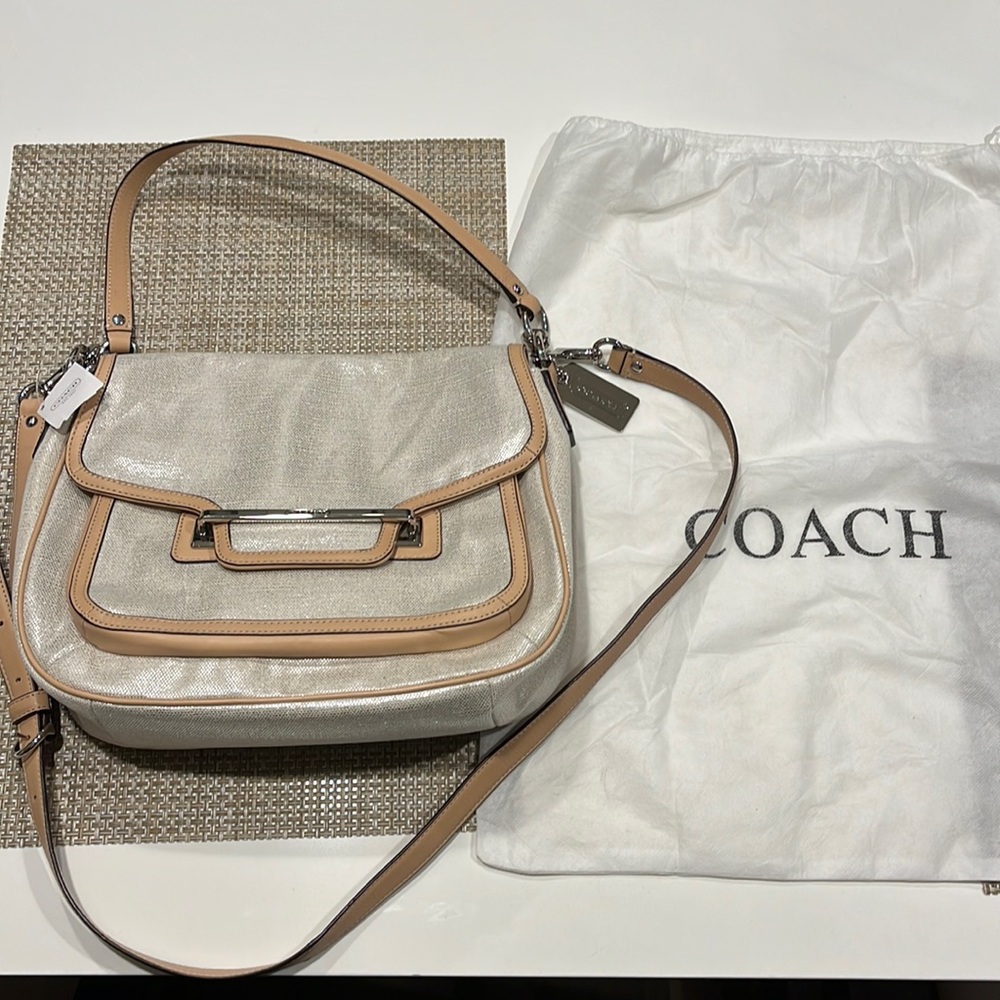 Coach Shoulder/Crossbody Bag (silver metallic)
